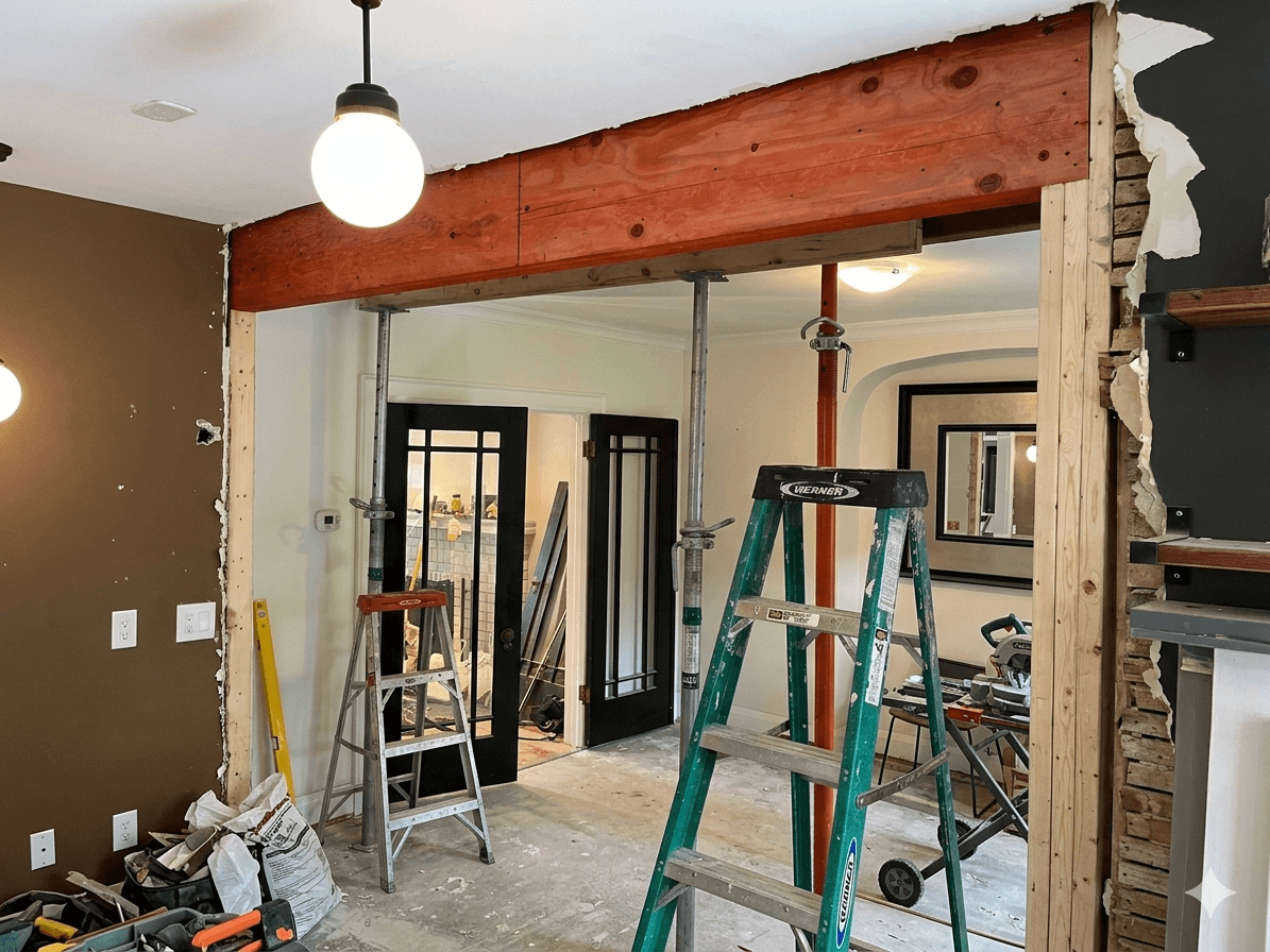 LVL Beam / Steel Installation